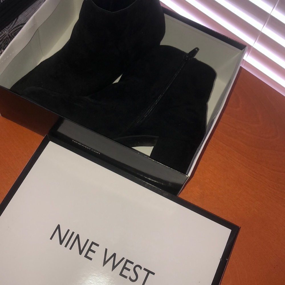 black suede booties